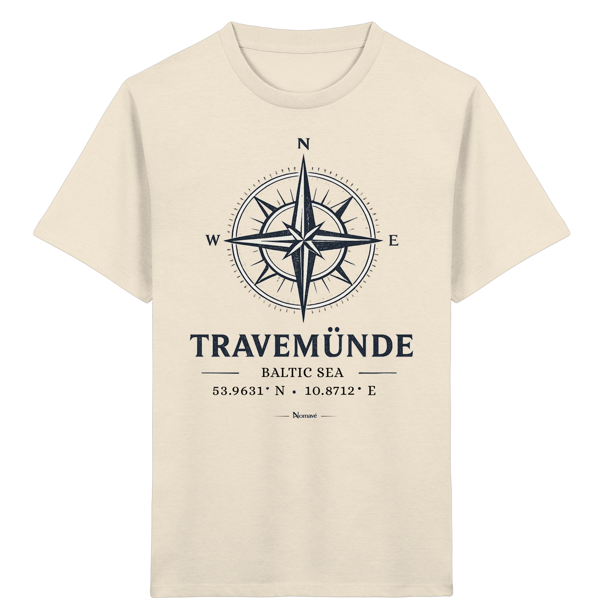 Travemünde Windrose – Baltic Sea Bio Kinder T-Shirt aus 100 % Bio-Baumwolle