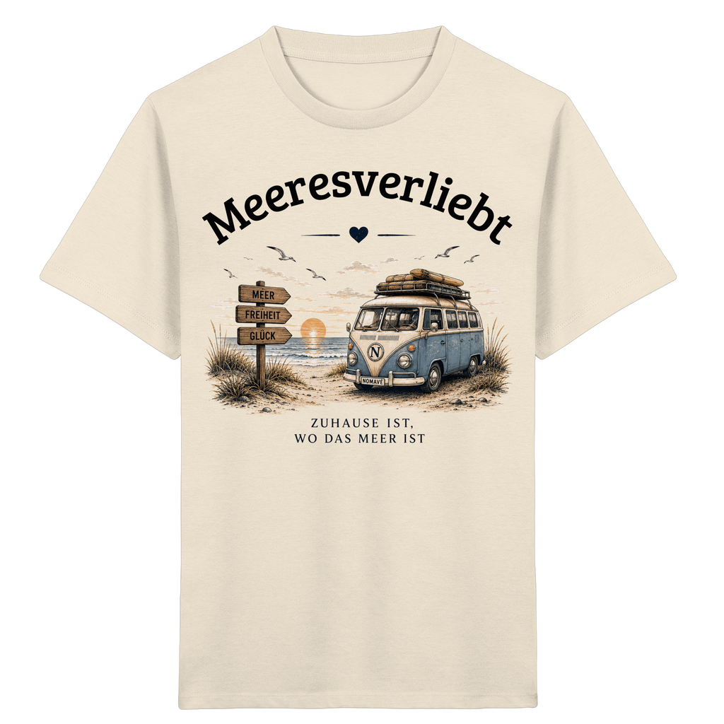 Meeresverliebt Kinder Shirt Bulli Vanlife Camping – Küstengefühl Kids Bio T-Shirt
