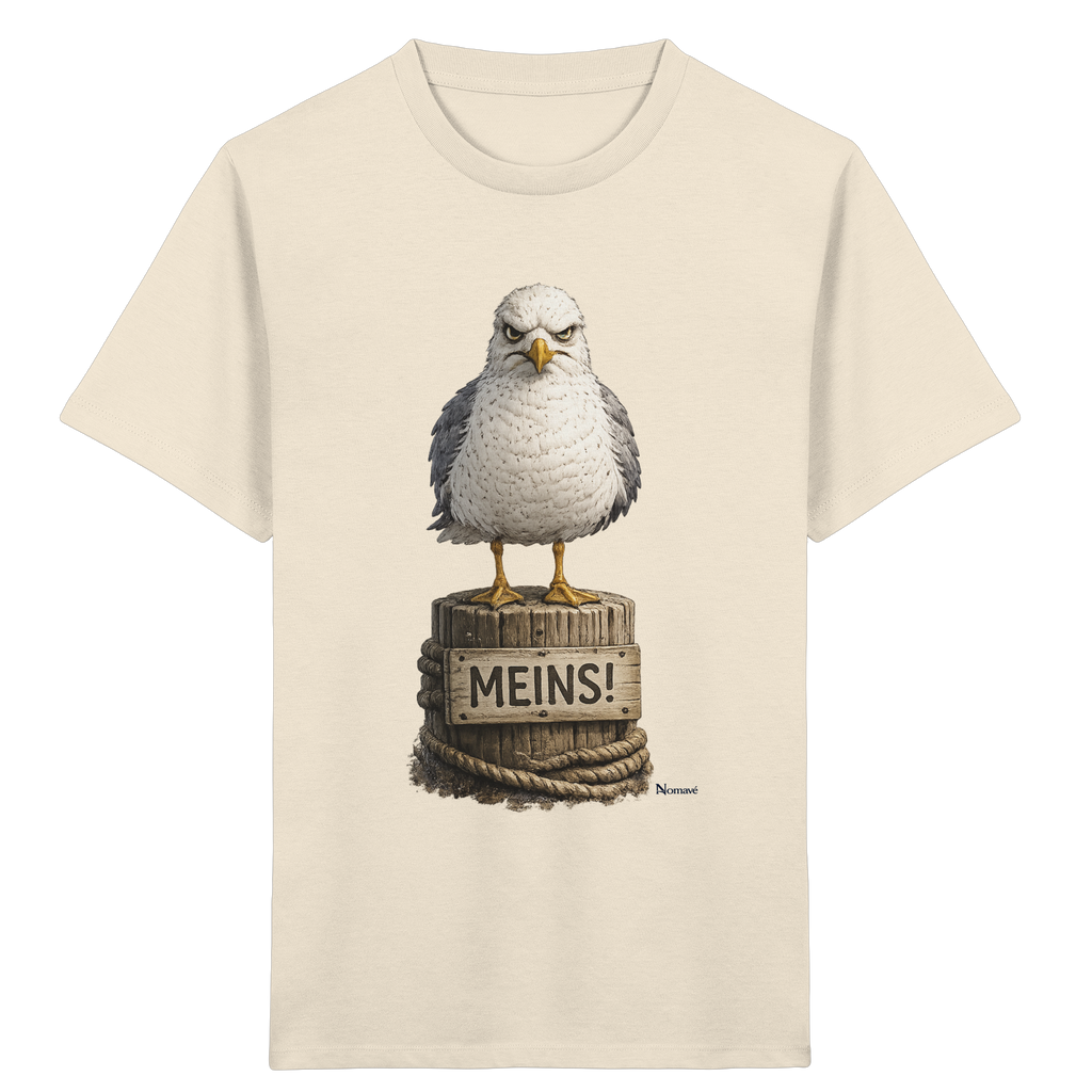 Möwe mit Meinung – MEINS! | - Kids Organic Shirt