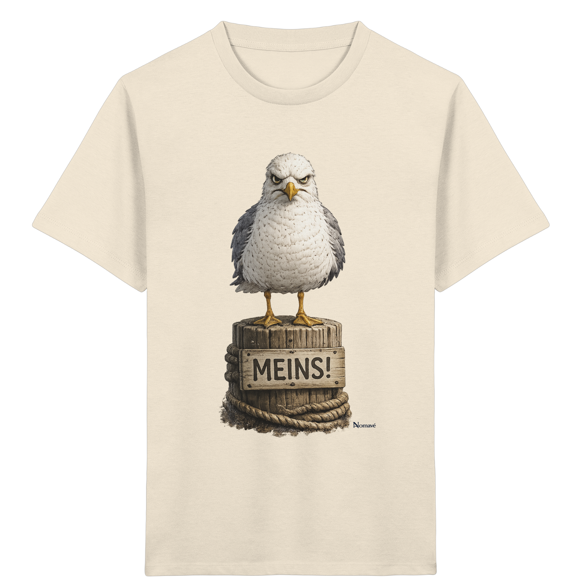 Möwe mit Meinung – MEINS! | - Kids Organic Shirt