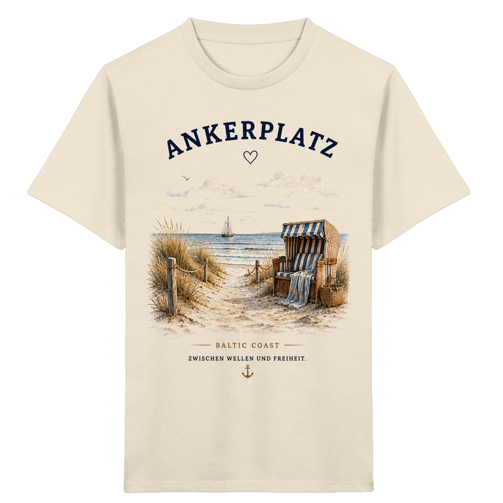 Ankerplatz Kinder T-Shirt – Küstengefühl – Kids Organic Shirt