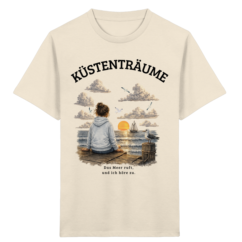 Küstenträume Kinder Bio-T-Shirt mit Küstenmotiv