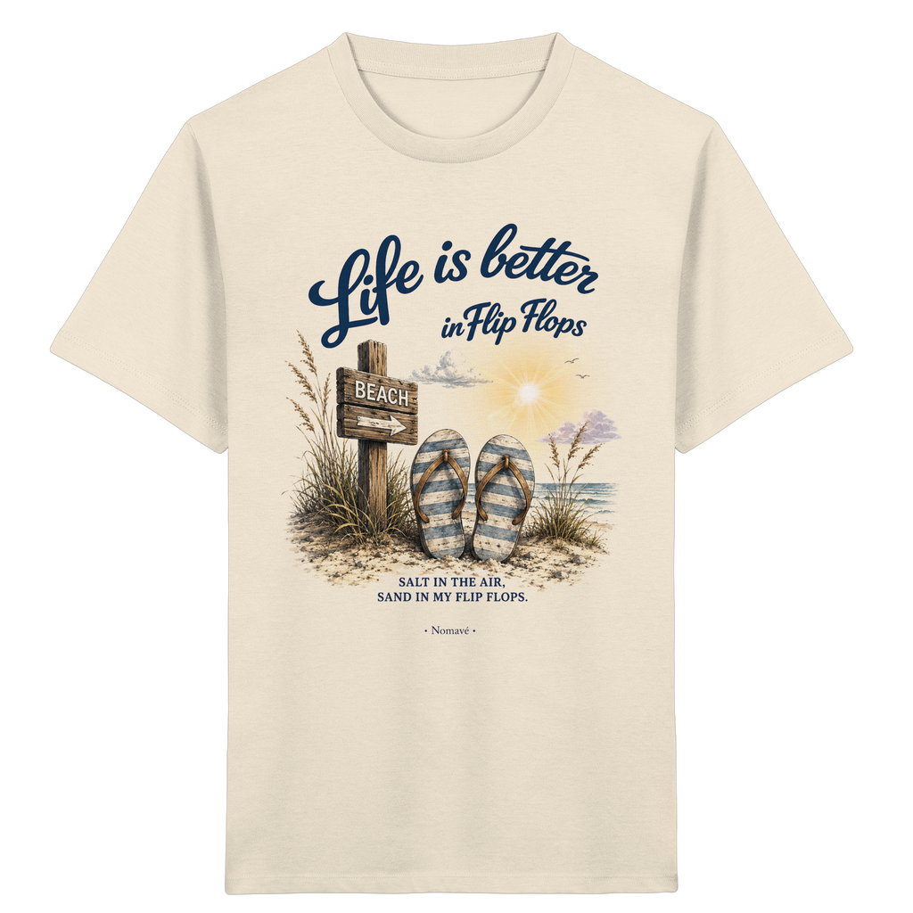 Life is better in Flip Flops – Bio Kinder T-Shirt