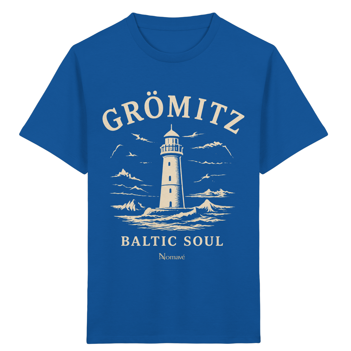 Grömitz Baltic Soul - Ostsee Kinder Bio T - Shirt mit Leuchtturm