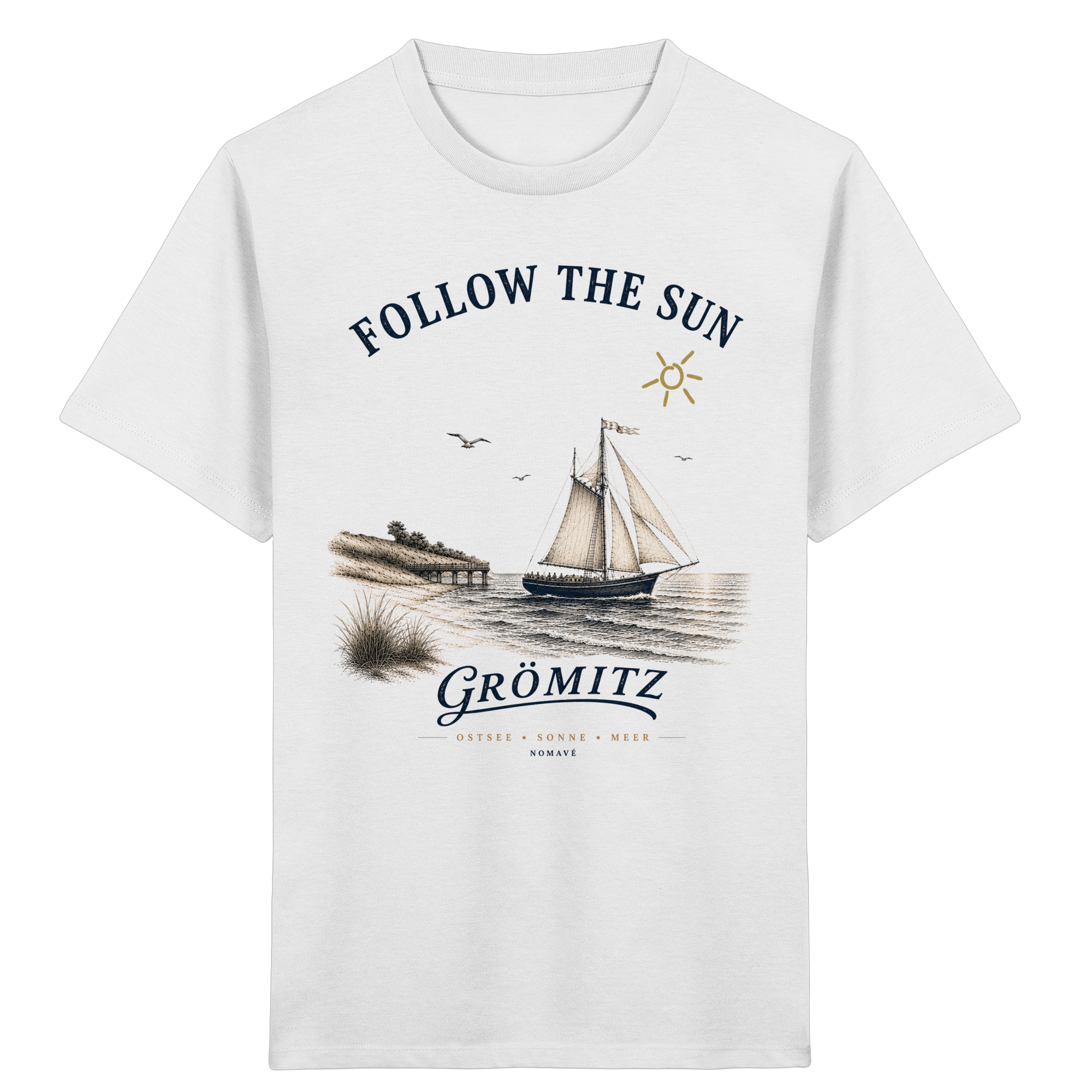 Grömitz - Follow the Sun - Kinder Bio Ostsee Shirt