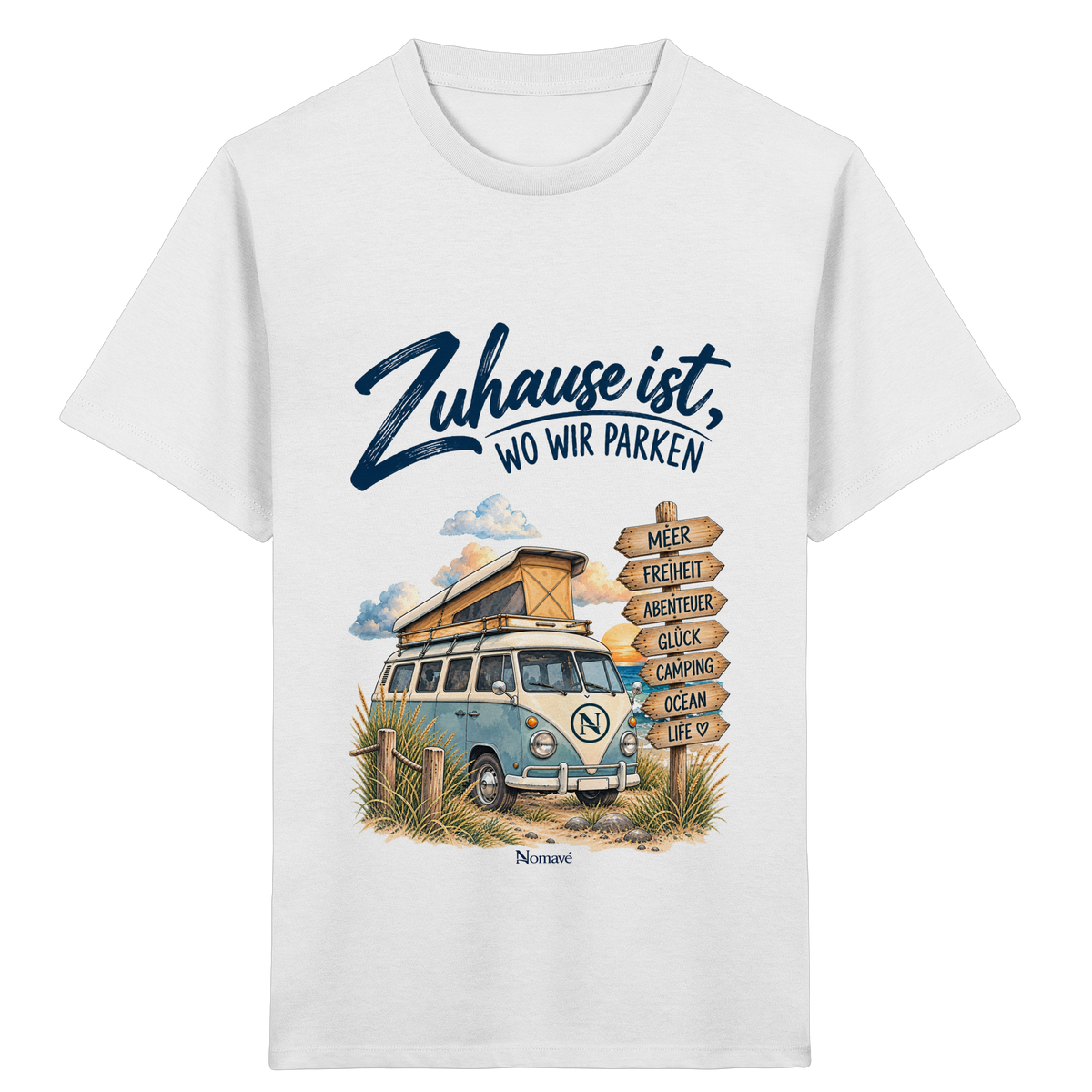 Zuhause ist, wo wir parken – Vanlife & Camping - Kinder Bio Shirt