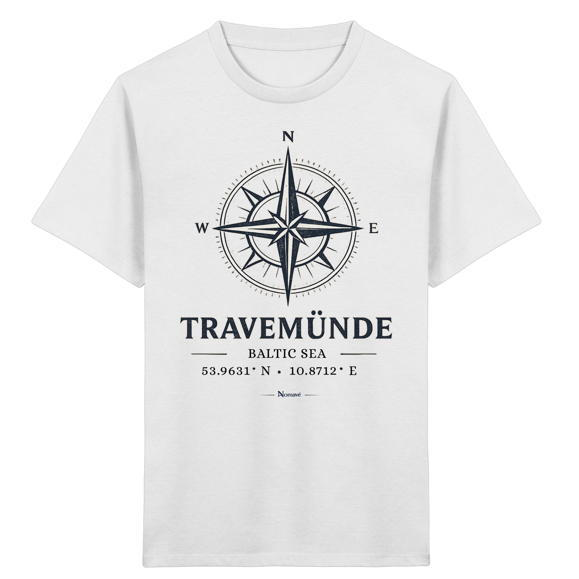 Travemünde Windrose – Baltic Sea Bio Kinder T-Shirt aus 100 % Bio-Baumwolle