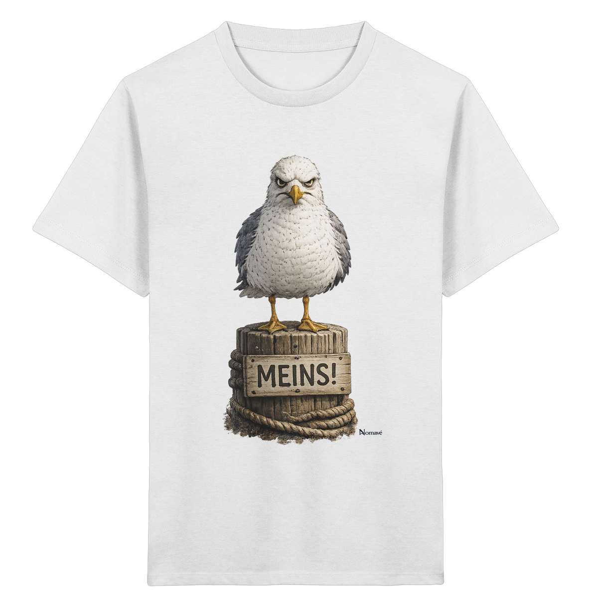 Möwe mit Meinung – MEINS! | - Kids Organic Shirt