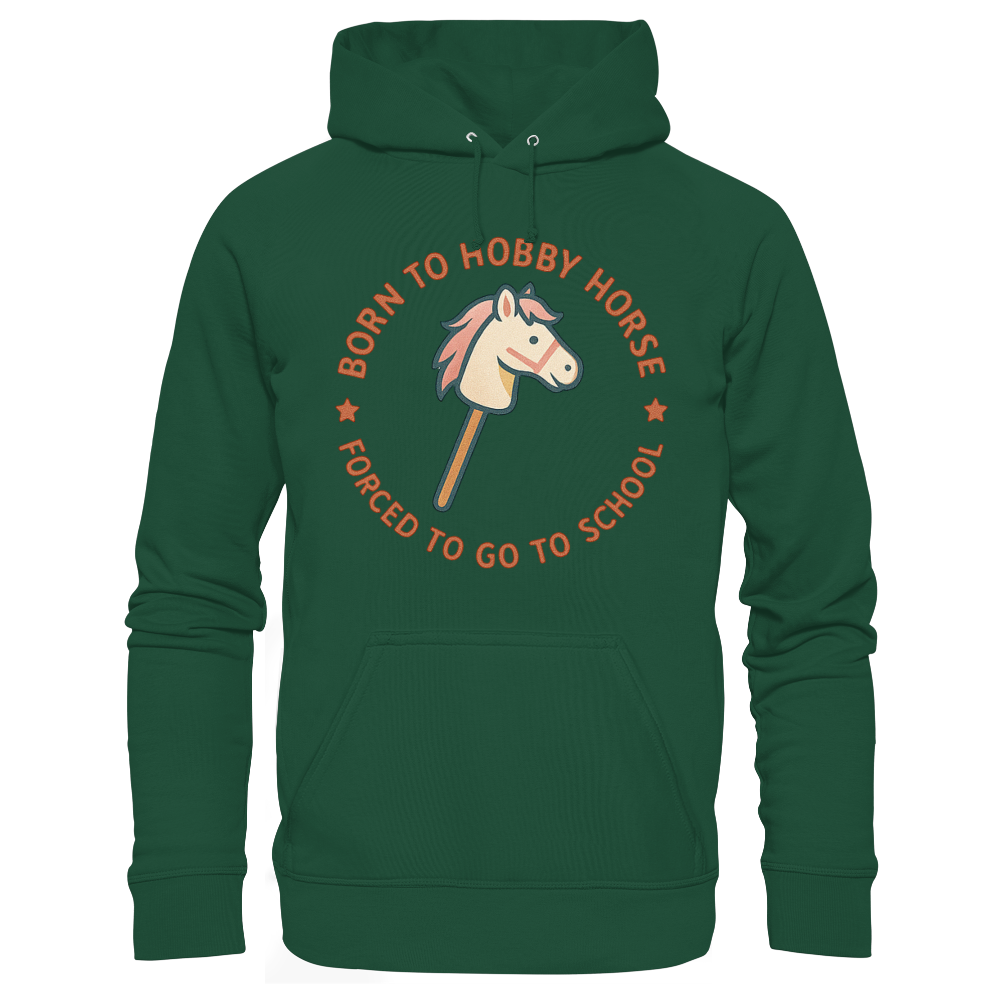 „Born to Hobby Horse – Forced to Go to School“ ✨ - Kids Premium Hoodie