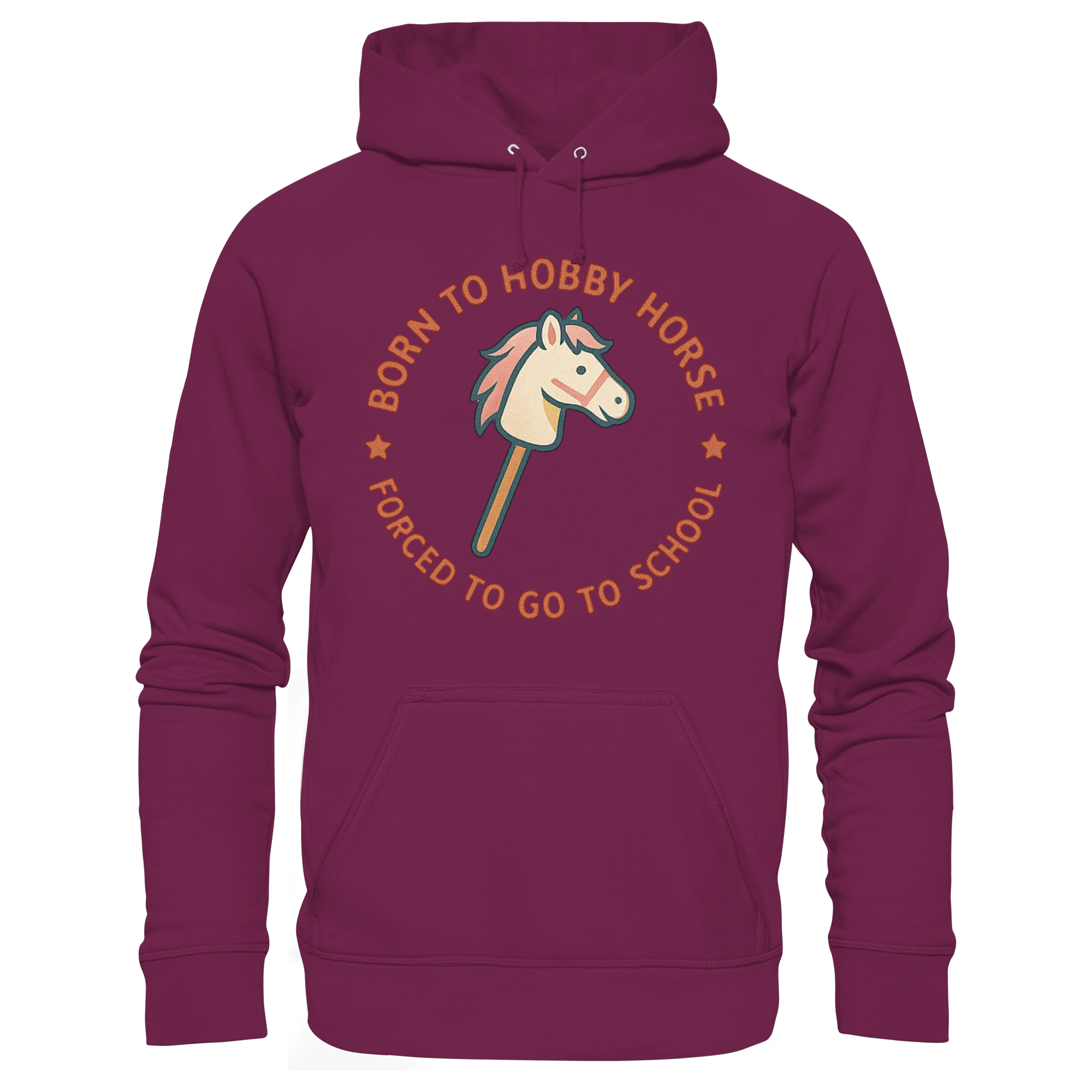 „Born to Hobby Horse – Forced to Go to School“ ✨ - Kids Premium Hoodie