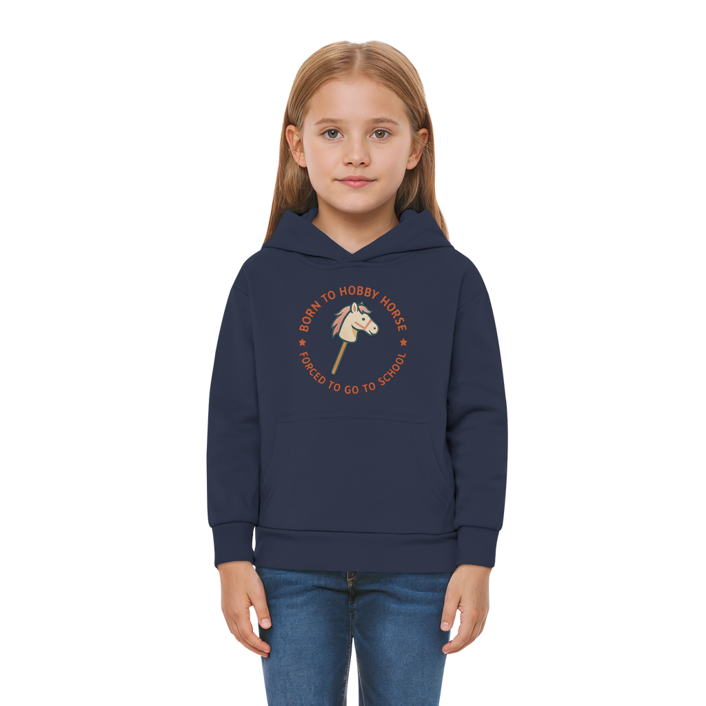 „Born to Hobby Horse – Forced to Go to School“ ✨ - Kids Premium Hoodie