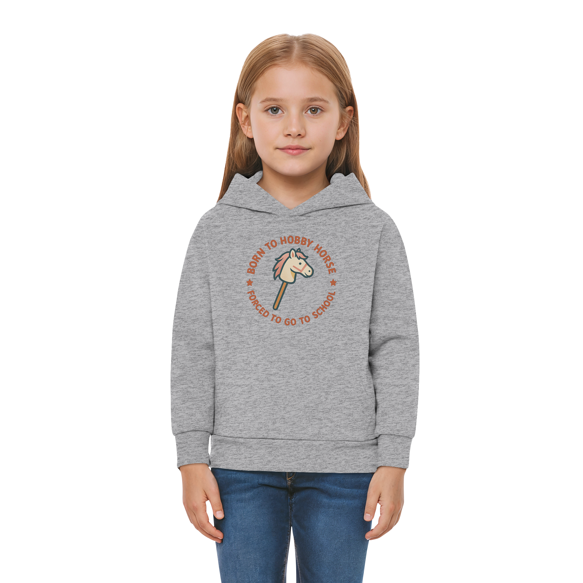 „Born to Hobby Horse – Forced to Go to School“ ✨ - Kids Premium Hoodie