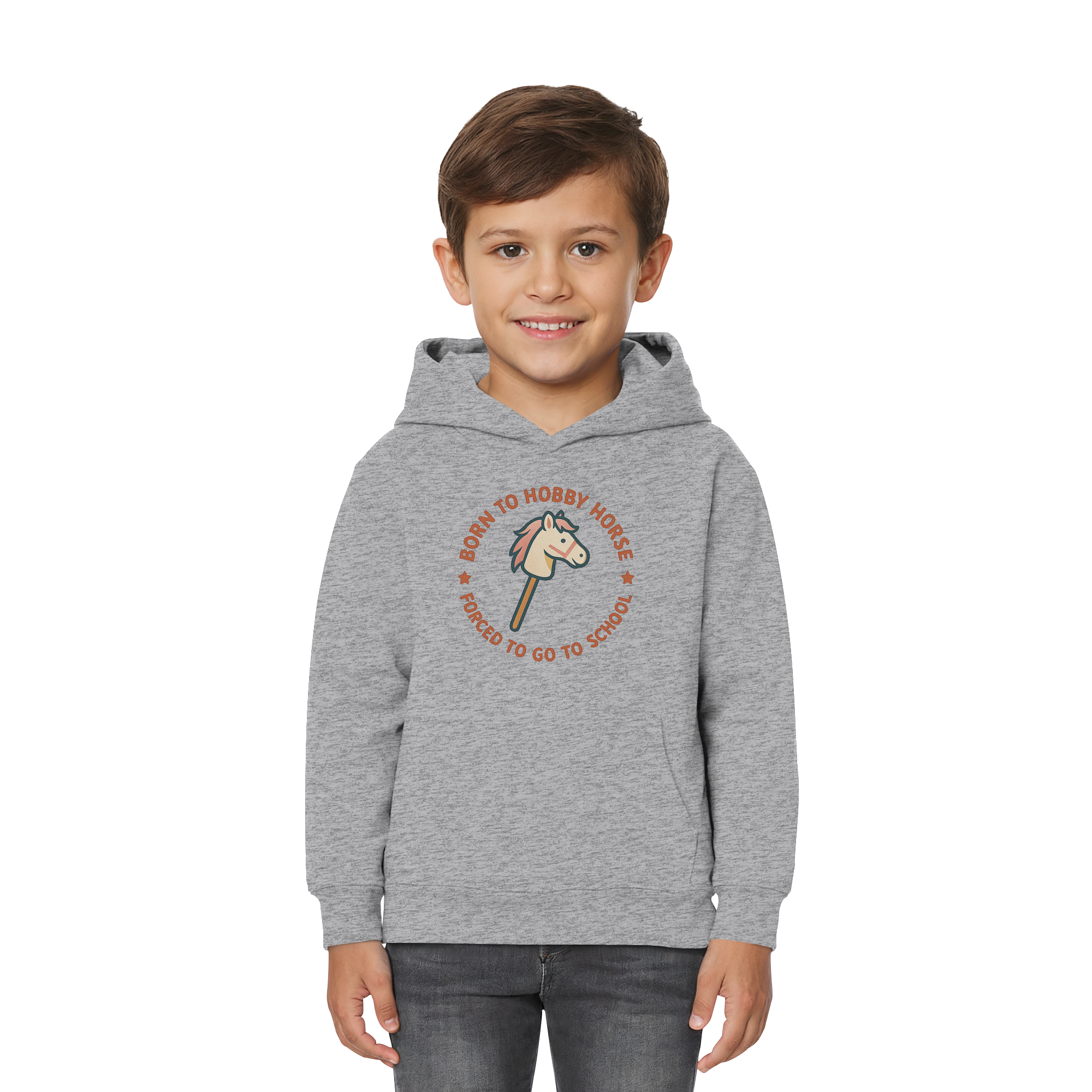 „Born to Hobby Horse – Forced to Go to School“ ✨ - Kids Premium Hoodie