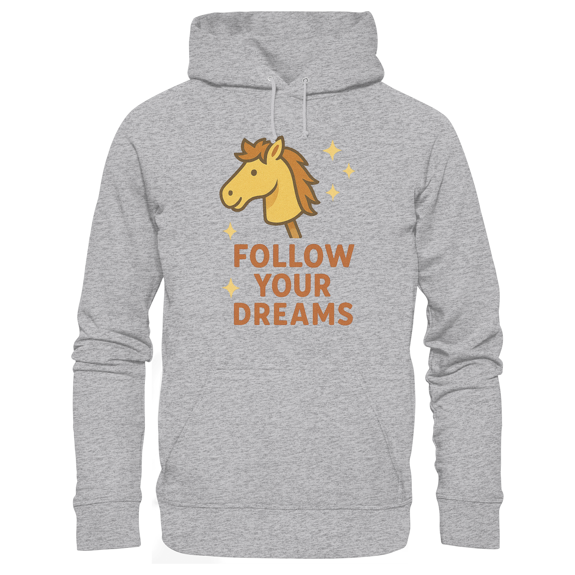 Follow Your Dreams – Cute Hobby Horse Hoodie | Motivational Horse Design - Kids Premium Hoodie