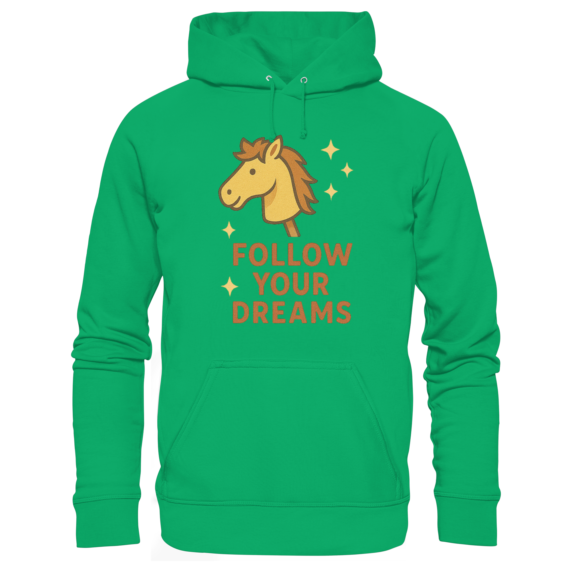 Follow Your Dreams – Cute Hobby Horse Hoodie | Motivational Horse Design - Kids Premium Hoodie