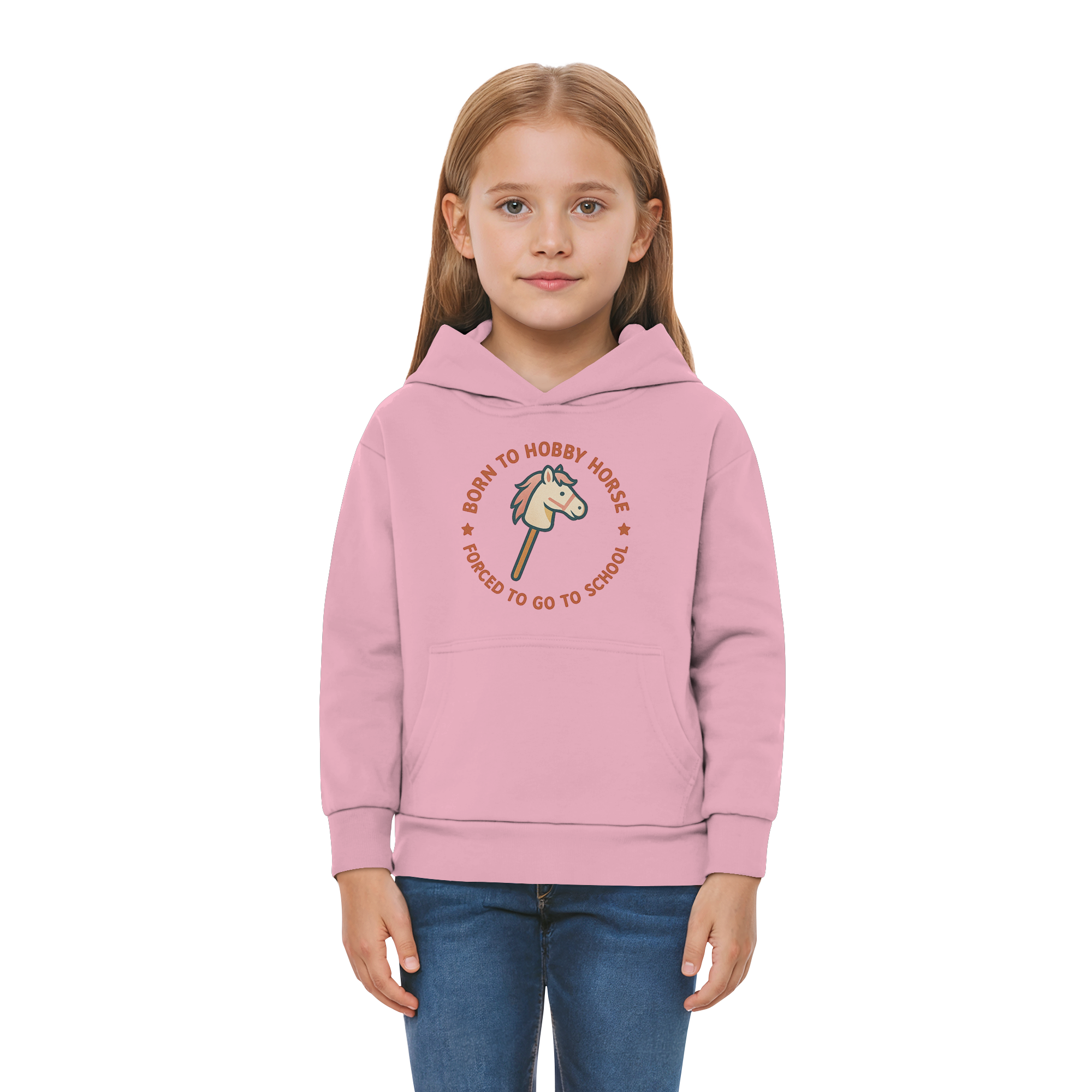 „Born to Hobby Horse – Forced to Go to School“ ✨ - Kids Premium Hoodie