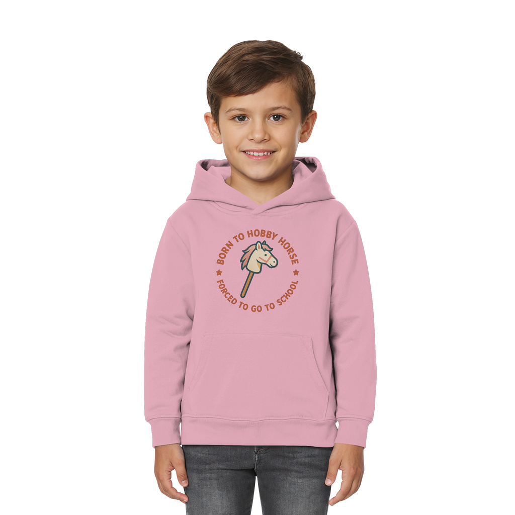 „Born to Hobby Horse – Forced to Go to School“ ✨ - Kids Premium Hoodie