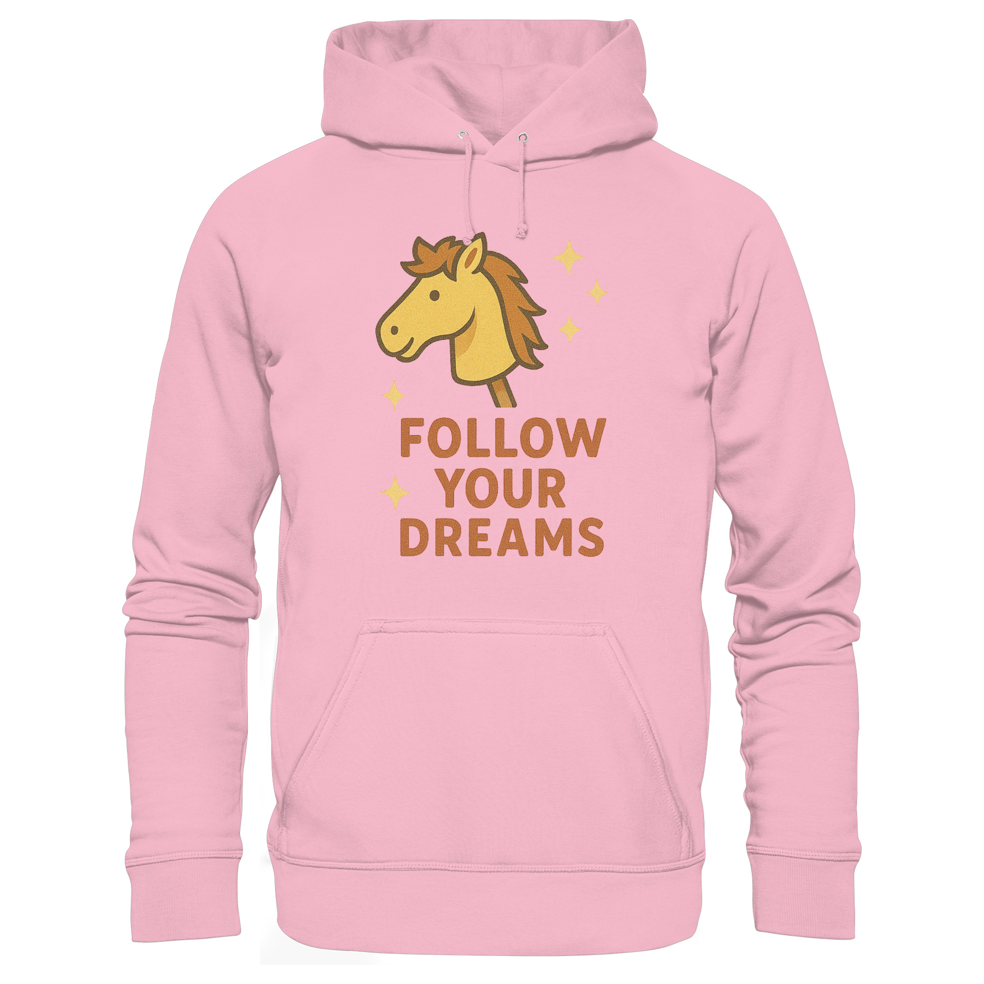 Follow Your Dreams – Cute Hobby Horse Hoodie | Motivational Horse Design - Kids Premium Hoodie