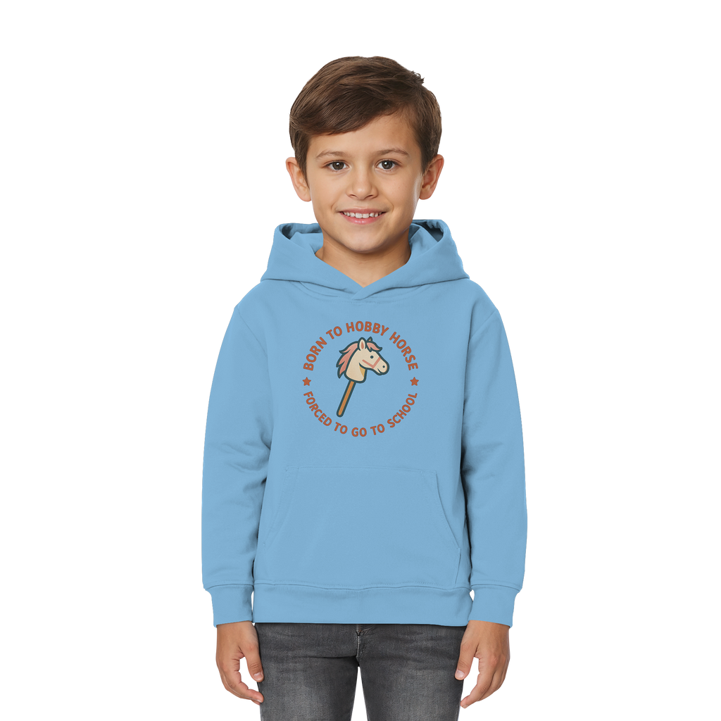 „Born to Hobby Horse – Forced to Go to School“ ✨ - Kids Premium Hoodie
