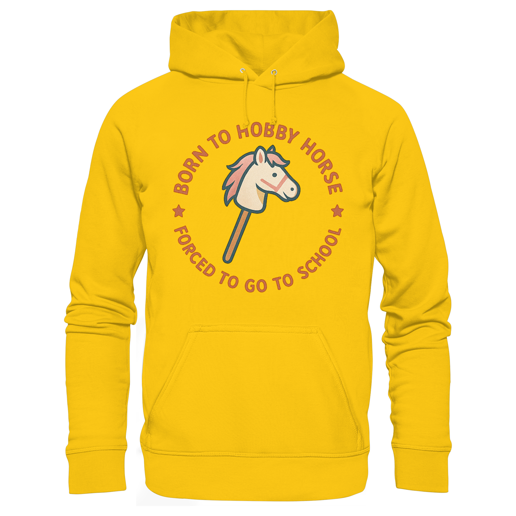 „Born to Hobby Horse – Forced to Go to School“ ✨ - Kids Premium Hoodie
