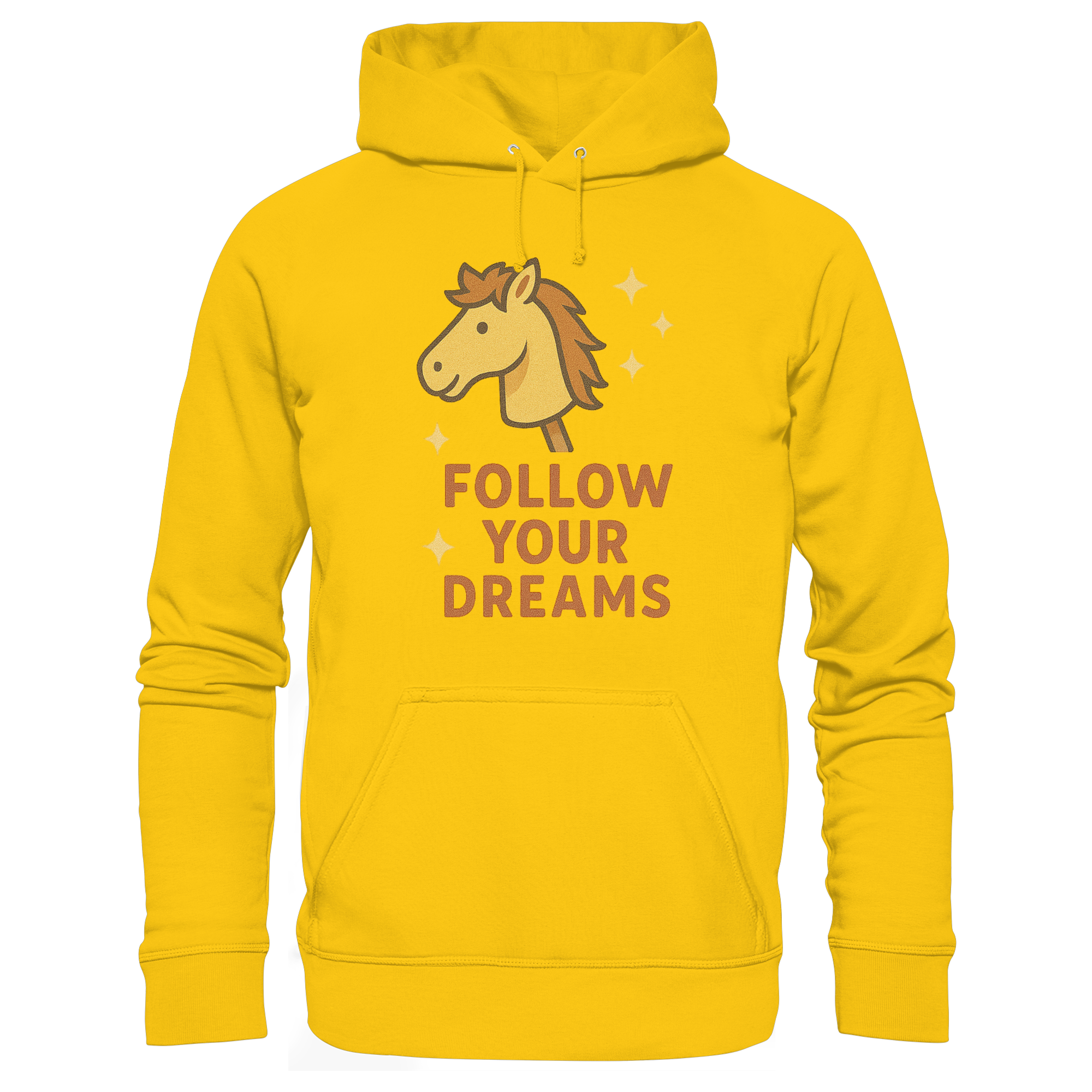 Follow Your Dreams – Cute Hobby Horse Hoodie | Motivational Horse Design - Kids Premium Hoodie