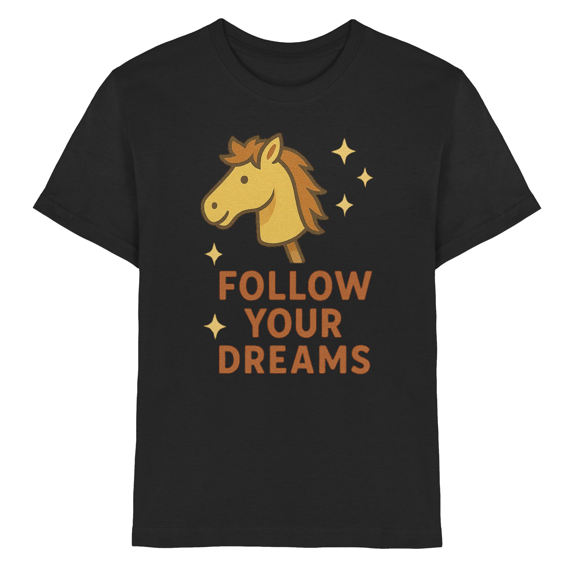 Follow Your Dreams – Cute Hobby Horse Shirt | Motivational Horse Design - Kids Premium Shirt