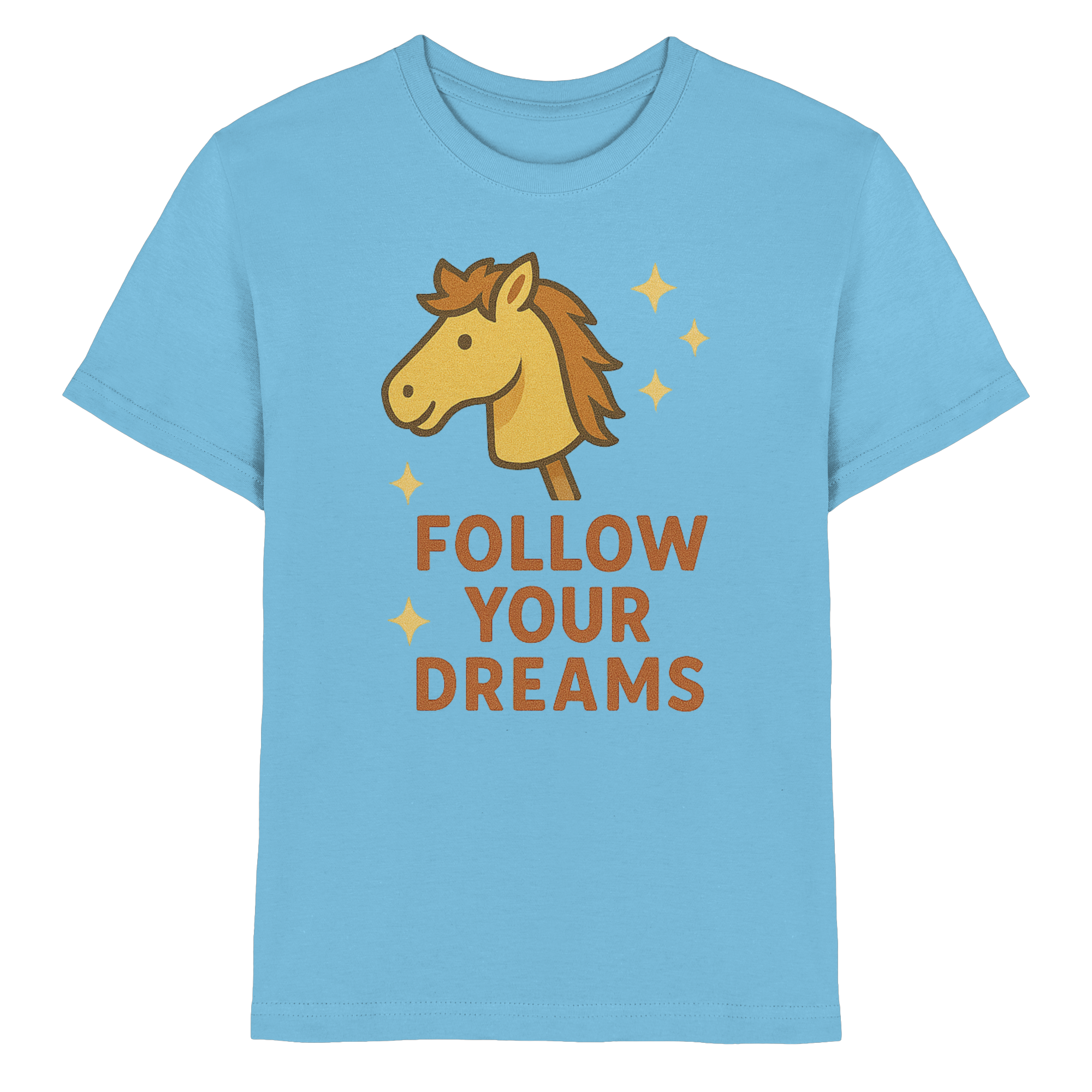 Follow Your Dreams – Cute Hobby Horse Shirt | Motivational Horse Design - Kids Premium Shirt