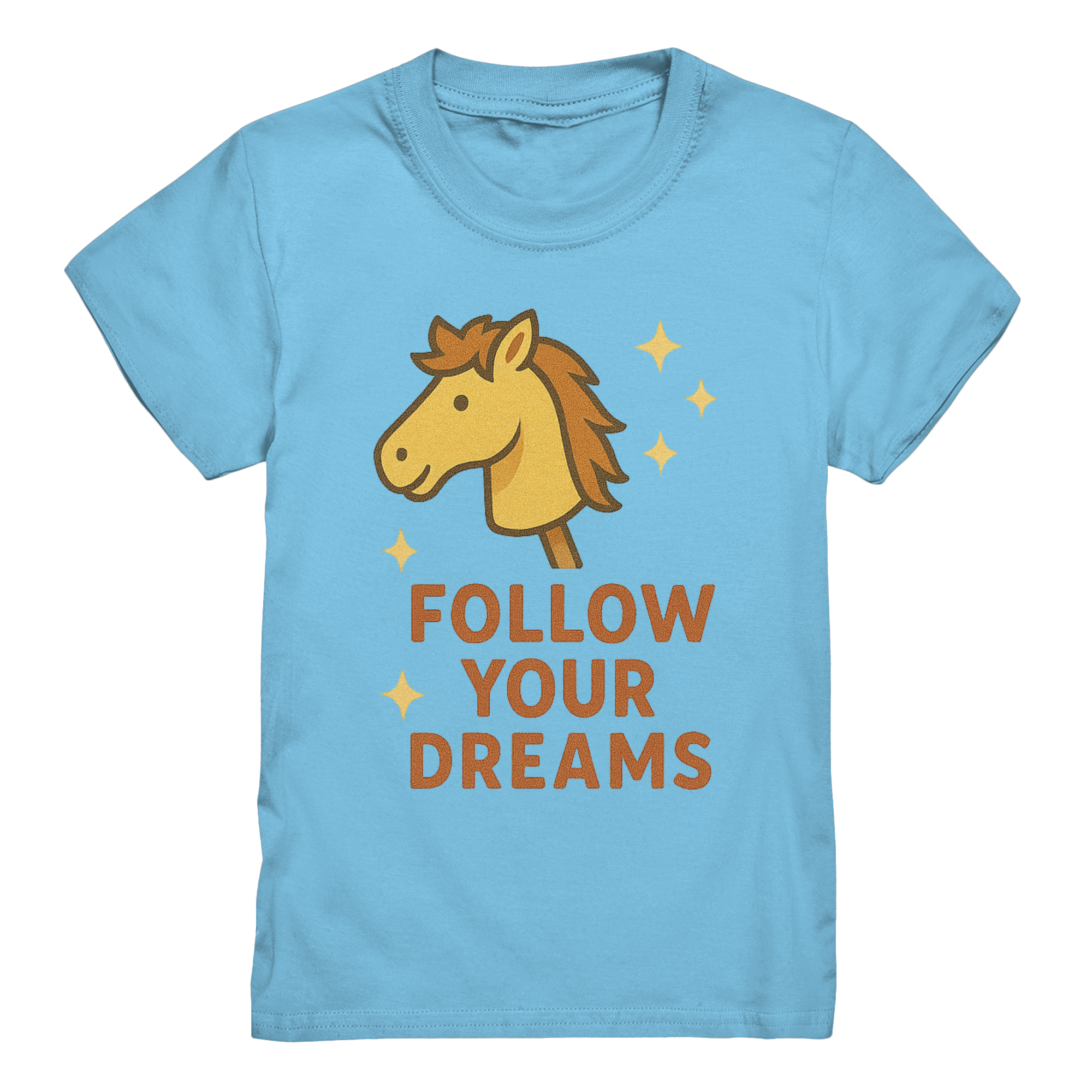 Follow Your Dreams – Cute Hobby Horse Shirt | Motivational Horse Design - Kids Premium Shirt