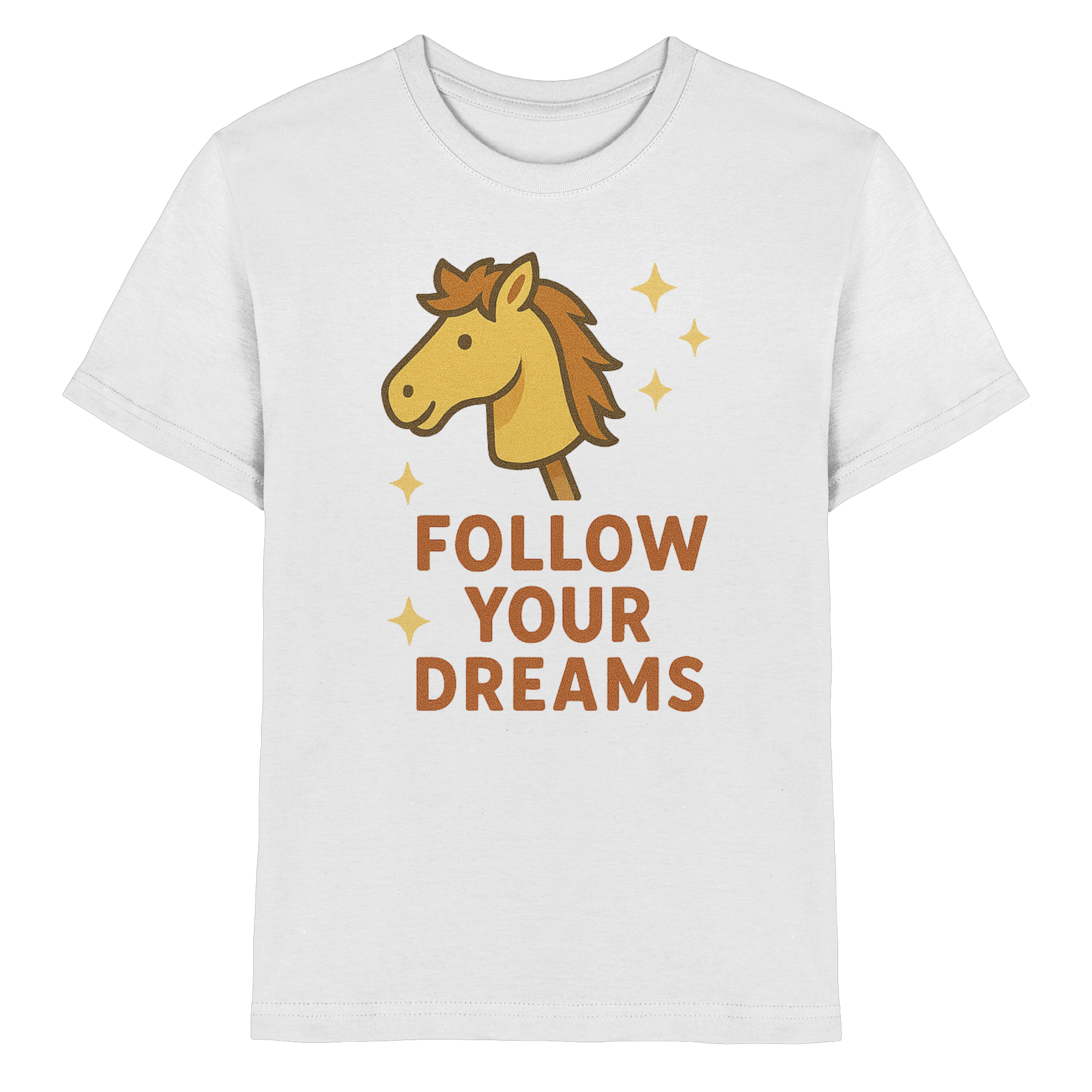 Follow Your Dreams – Cute Hobby Horse Shirt | Motivational Horse Design - Kids Premium Shirt