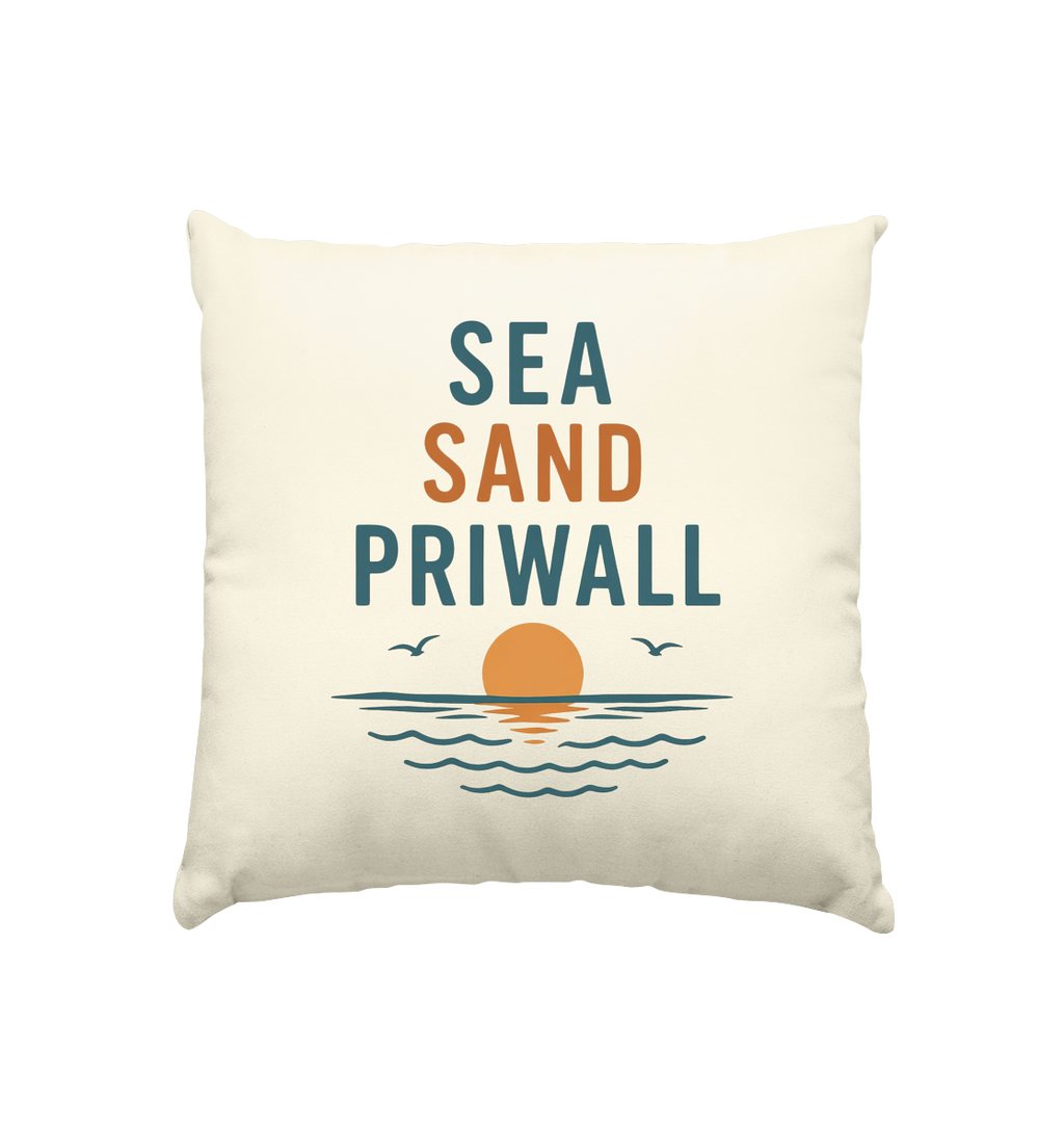 Priwall Vibes Kissen – Sea Sand Baltic Coast – Ostsee Deko Kissen