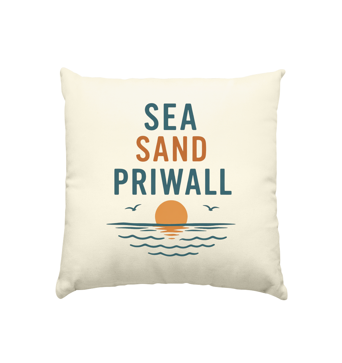 Priwall Vibes Kissen – Sea Sand Baltic Coast – Ostsee Deko Kissen