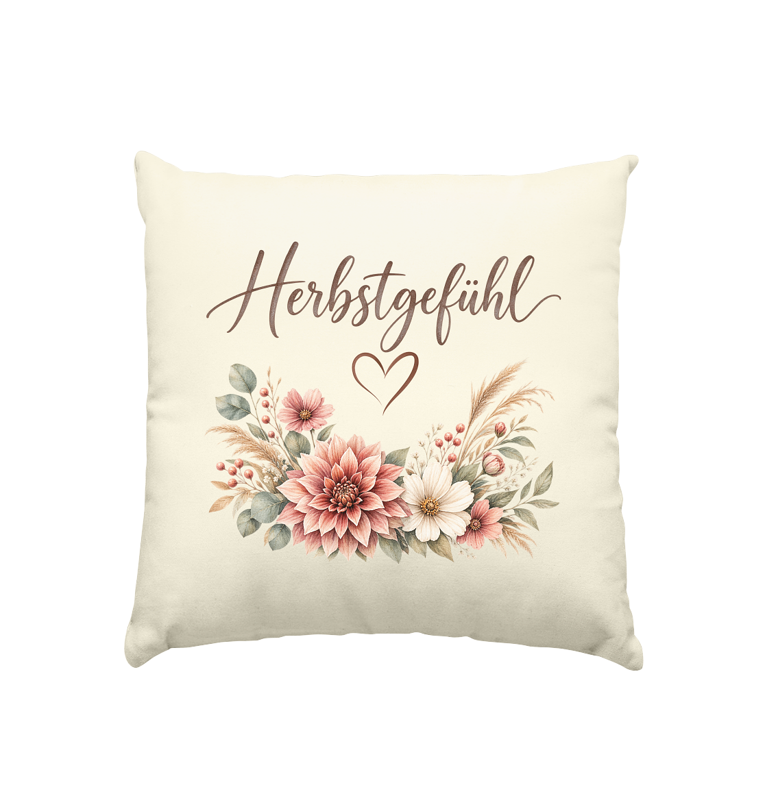 Herbstgefühl – Autumn Bloom - Kissen natur 40x40cm
