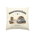 Meeresverliebt Deko Kissen Bulli Vanlife Camping – Küstengefühl 40x40 cm