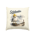 Alpha Möwe – Schietwedder? Na und! - Kissen natur 40x40cm