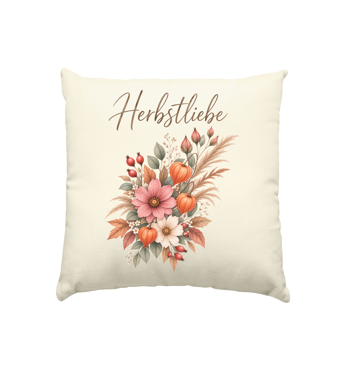 Autumn Garden – Florale Herbstliebe - Kissen natur 40x40cm