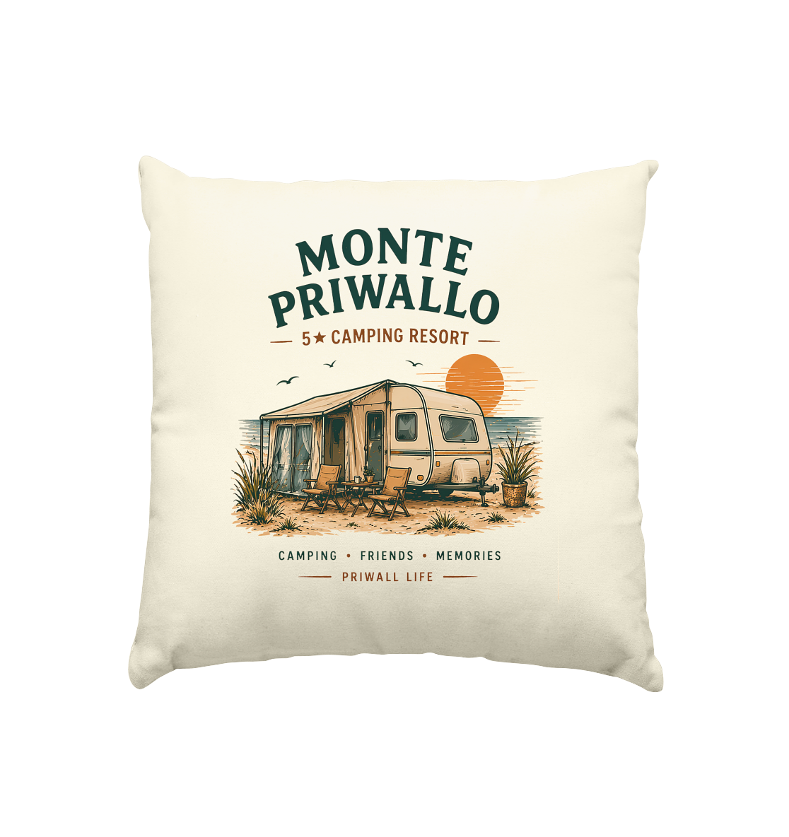 Ostsee Kissen 40x40 – Priwall Vibes Monte Priwallo Camping Deko