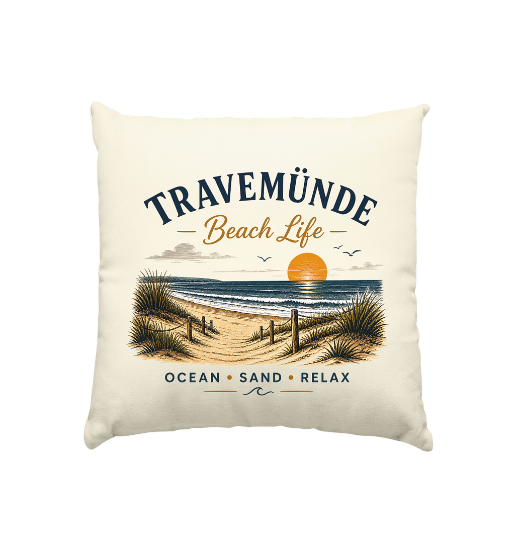 Travemünde Beach Life – Kissen 40x40 cm