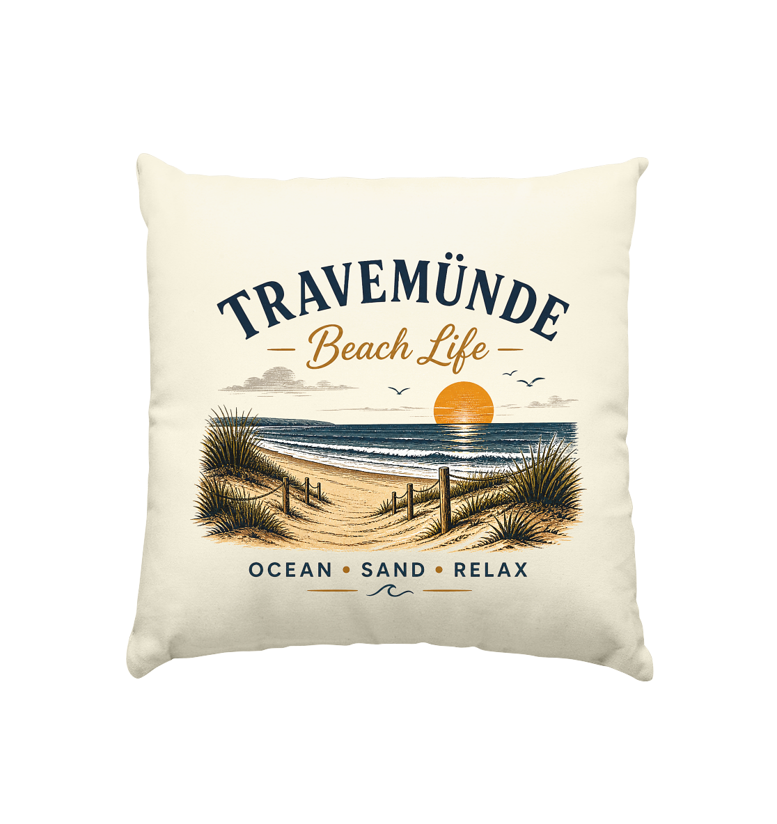 Travemünde Beach Life – Kissen 40x40 cm