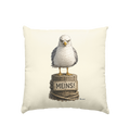 Möwe mit Meinung – MEINS! | - Kissen natur 40x40cm