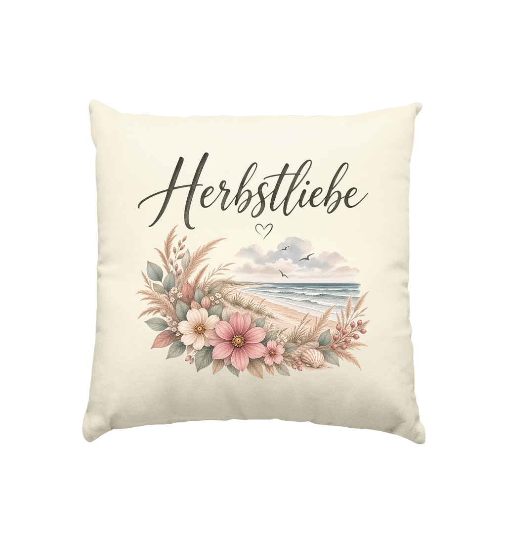 Autumn Coast – Herbstliebe am Meer - - Kissen natur 40x40cm