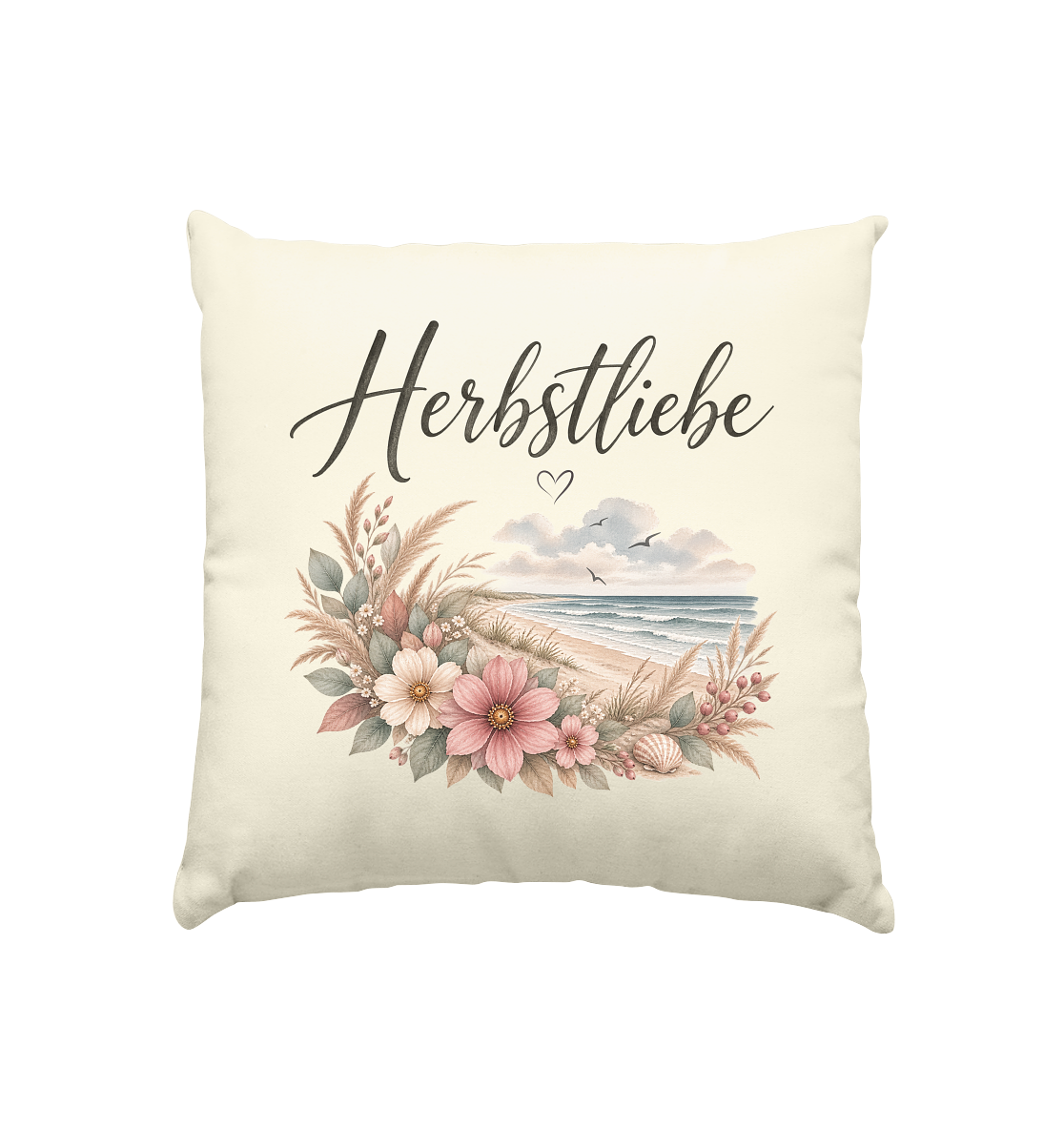 Autumn Coast – Herbstliebe am Meer - - Kissen natur 40x40cm