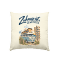 Zuhause ist, wo wir parken – Vanlife & Camping - Kissen natur 40x40cm