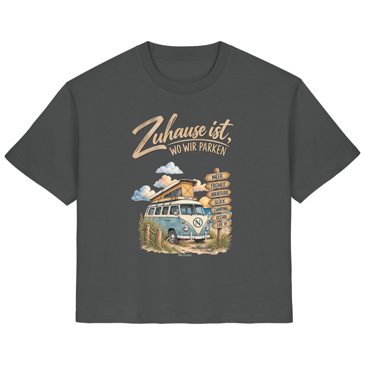 Zuhause ist, wo wir parken – Vanlife & Camping - Damen Bio Shirt