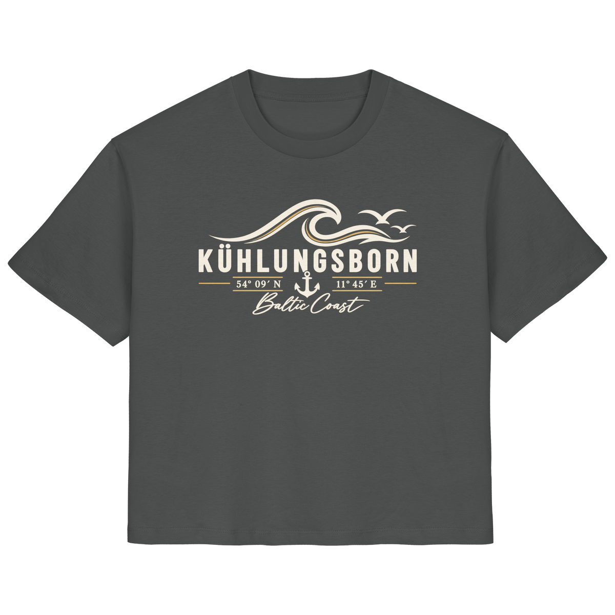 Kühlungsborn – Baltic Coast - Dark Edition - Damen T-Shirt 100% Bio Baumwolle