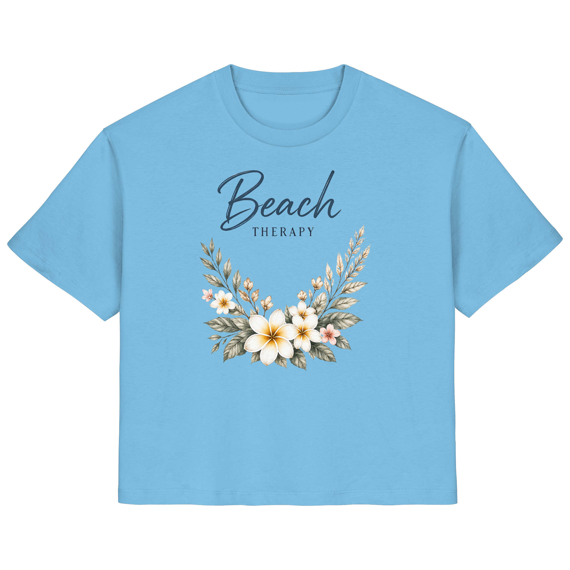 Beach Therapy | Florales Strandmotiv | Sommer | Urlaub | Meer | Blumen | - Ladies Organic Shirt