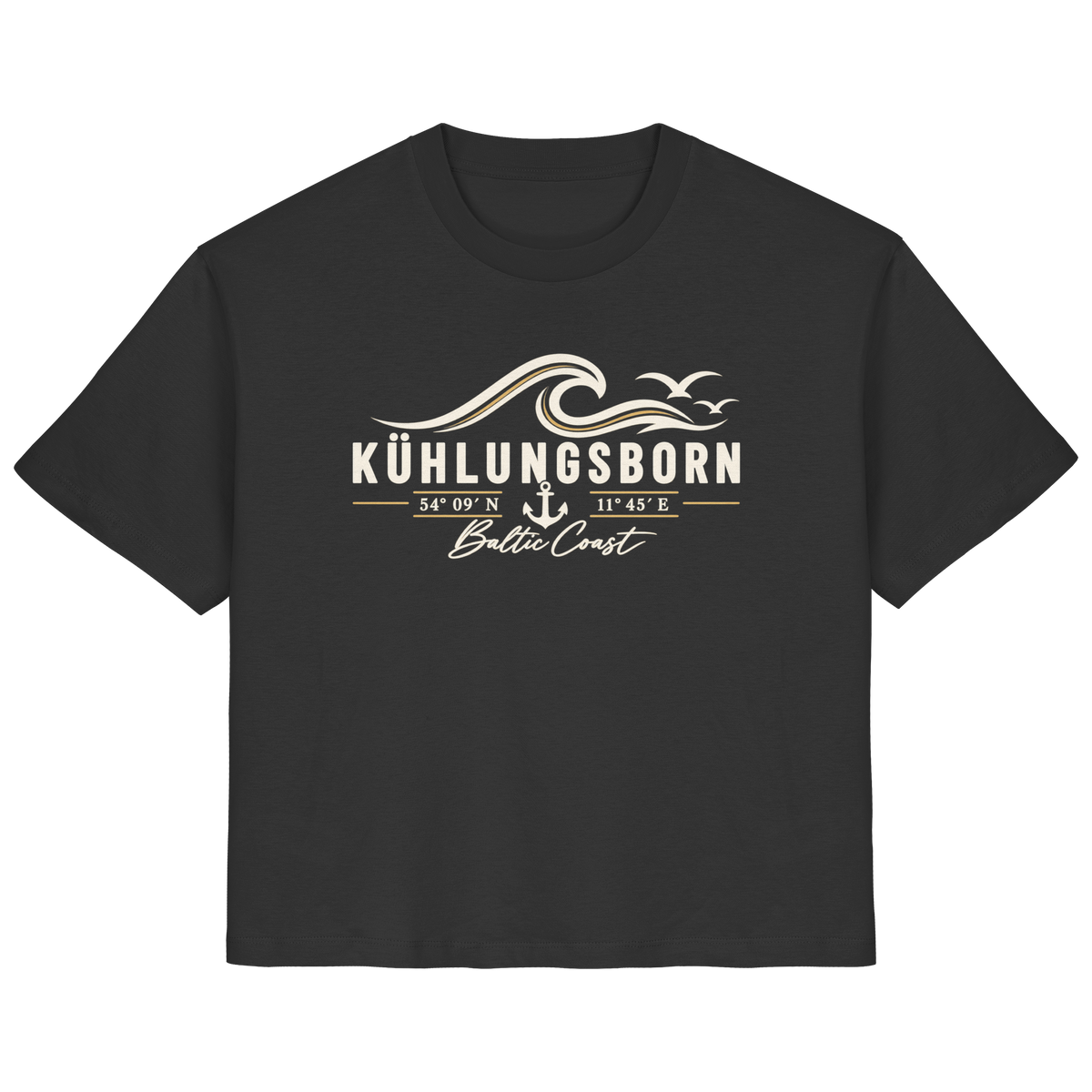 Kühlungsborn – Baltic Coast - Dark Edition - Damen T-Shirt 100% Bio Baumwolle