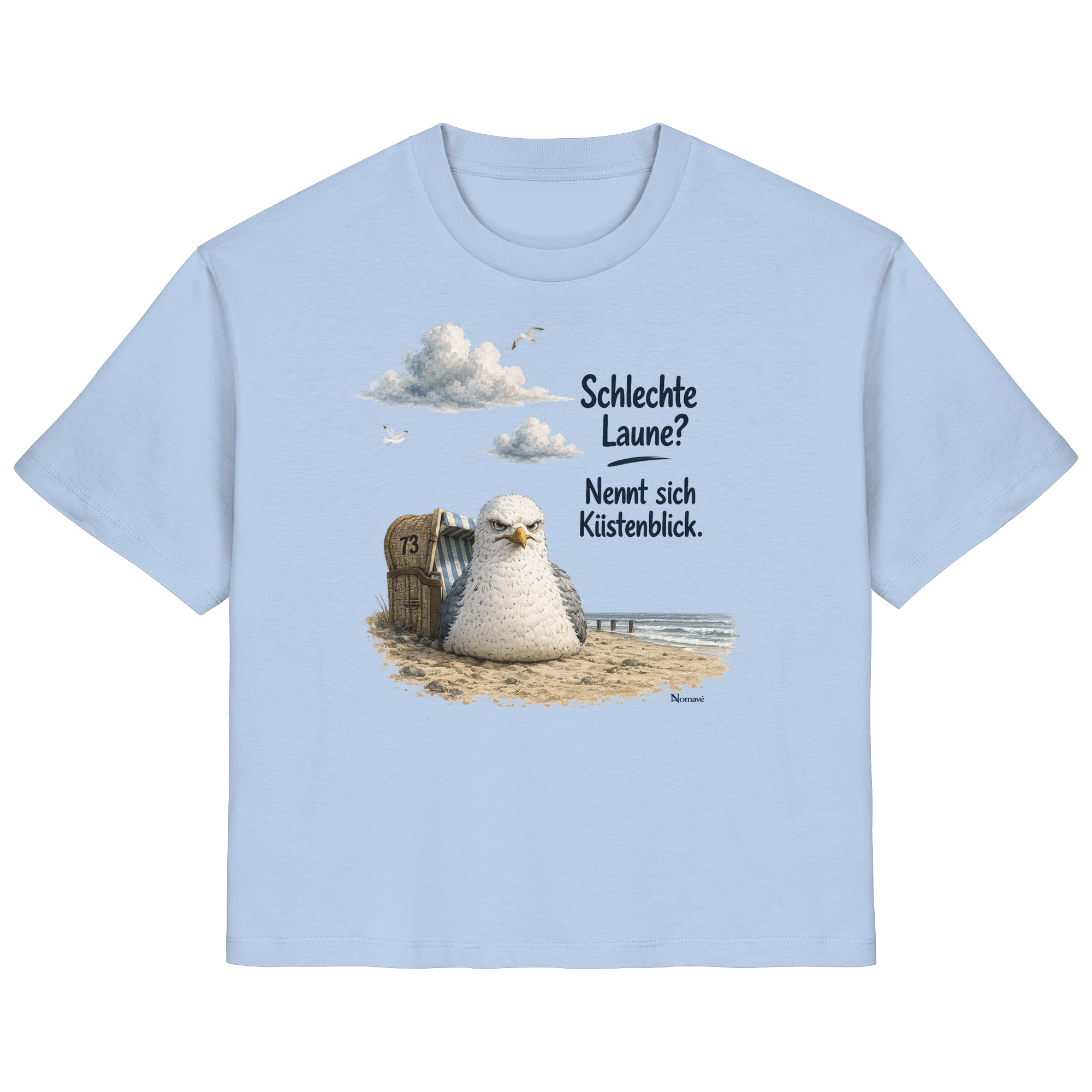 Maritimer Küstenhumor Möwen Motiv für Ostsee und Nordseefans und Meerliebhaber - Ladies Organic Shirt