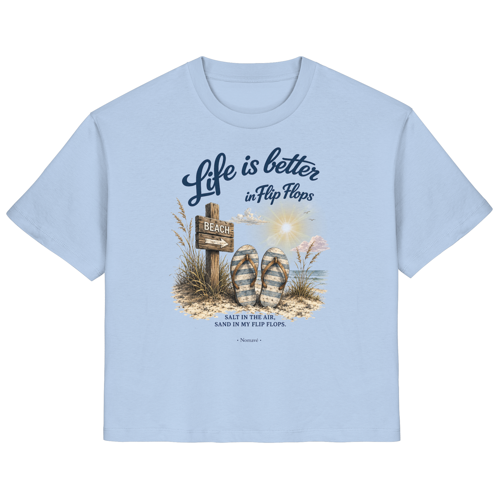 Life is better in Flip Flops - Ladies Organic Bio Strand Shirt