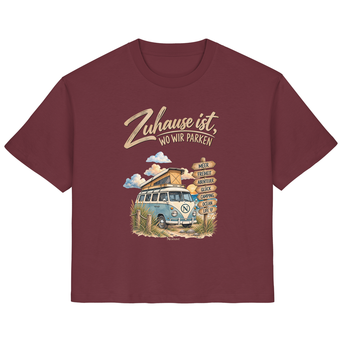 Zuhause ist, wo wir parken – Vanlife & Camping - Damen Bio Shirt
