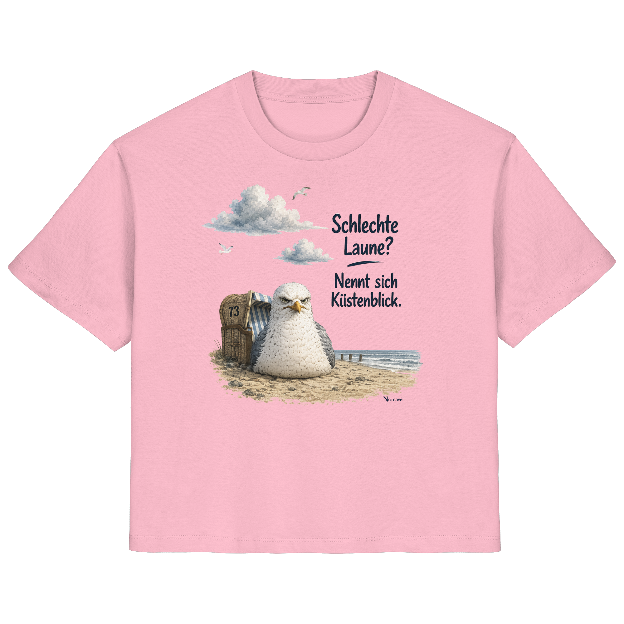 Maritimer Küstenhumor Möwen Motiv für Ostsee und Nordseefans und Meerliebhaber - Ladies Organic Shirt